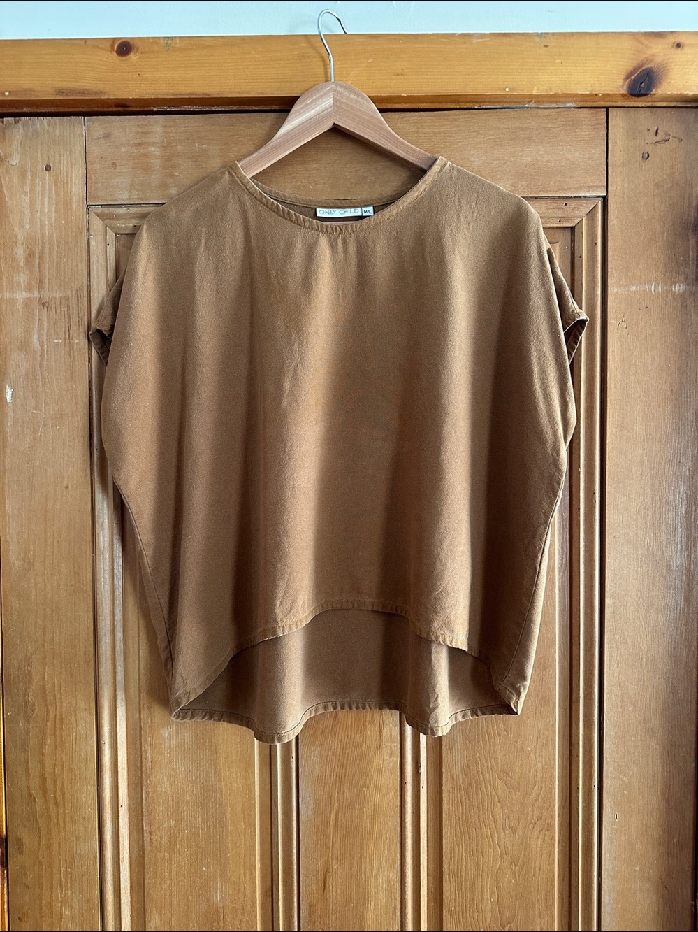 Only Child Raw Silk Alta Top in Ochre, M/L